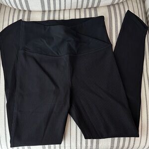 Athleta Black Ribbed Leggings